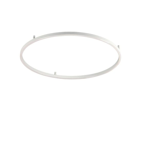 Ideal lux oracle slim plafoniera ad anello led 53w 4000k 90cm per soggiorno moderna bianca