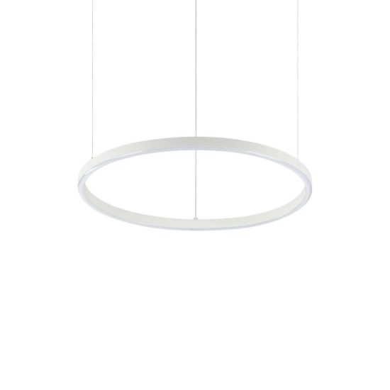 Ideal lux oracle slim lampadario ad anello led 28w 4000k dali 50cm per soggiorno moderno bianco