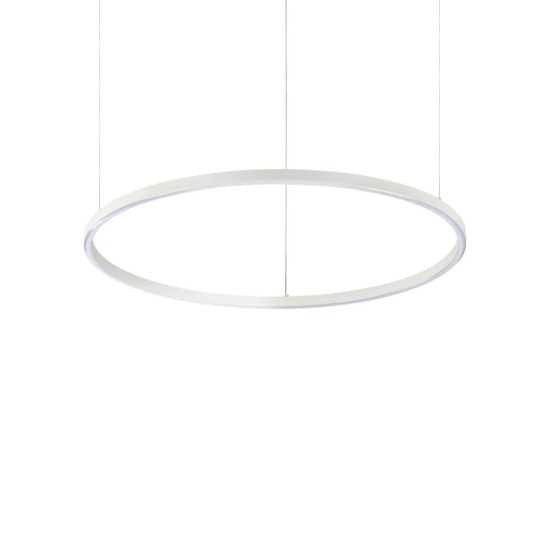 Ideal lux oracle slim lampadario ad anello led 40w 4000k dali 70cm per soggiorno moderno bianco
