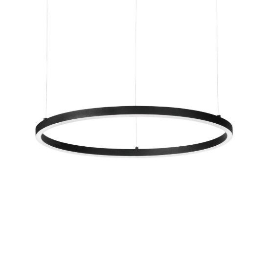Ideal lux oracle slim lampadario ad anello led 53w 2700k 90cm per soggiorno moderno nero