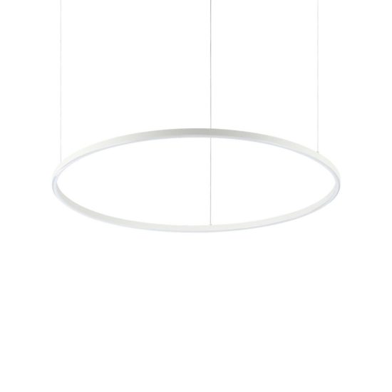 Ideal lux oracle slim lampadario ad anello led 42w 4000k dali 90cm per soggiorno moderno bianco