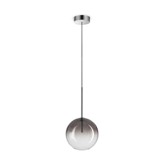 Ideal lux equinoxe lampada a sospensione a sfera 20cm per cucina moderna fumè