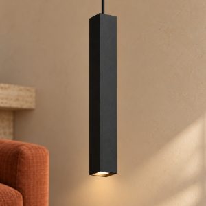 Ideal lux look lampada a sospensione a sezione quadrata 40cm per cucina nera