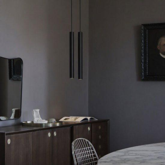 Ideal lux look lampada a sospensione a sezione quadrata 40cm per cucina nera