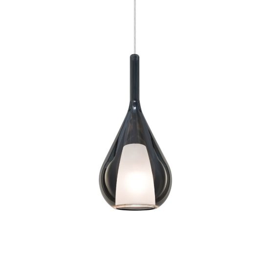 Ideal lux kalique lampada a sospensione a goccia 18cm per cucina contemporanea fumè