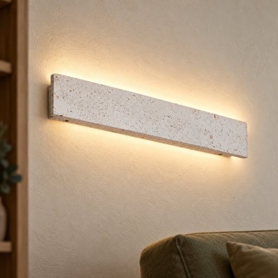Ideal lux zig zag applique rettangolare led 26w 3000k 75cm per soggiorno moderna cemento