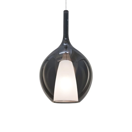 Ideal lux kalique lampadario ad ampolla 28cm per soggiorno contemporaneo fumè
