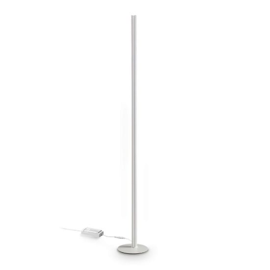 Ideal lux dorica piantana led 50w 3000k dimmerabile 190cm per soggiorno moderna bianca