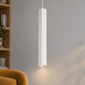 Ideal lux look lampada a sospensione a sezione quadrata 40cm per cucina bianca