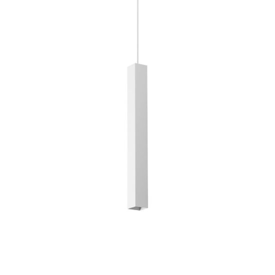Ideal lux look lampada a sospensione a sezione quadrata 40cm per cucina bianca