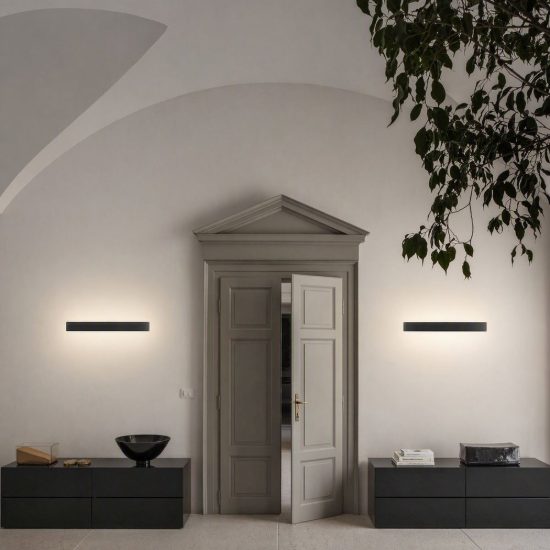 Ideal lux zig zag applique a bordi arrotondati led 23w 3000k 54cm per soggiorno moderna nera