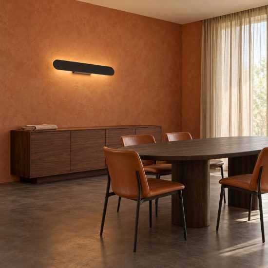 Ideal lux zig zag applique a bordi arrotondati led 30w 3000k 76cm per soggiorno moderna nera