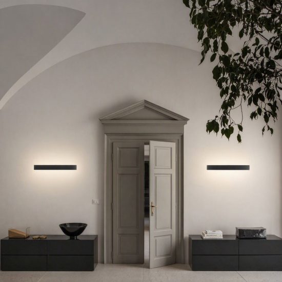 Ideal lux zig zag applique a bordi arrotondati led 30w 3000k 76cm per soggiorno moderna nera