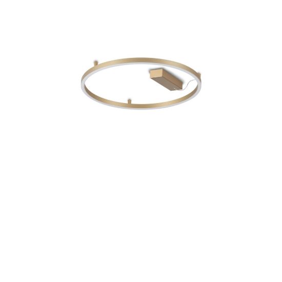 Ideal lux oracle slim plafoniera ad anello led 29w 3000k 50cm per camera da letto ottone