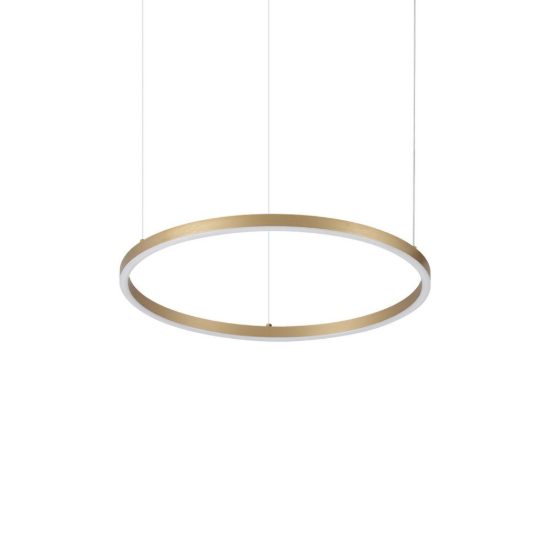 Ideal lux oracle slim lampadario ad anello led 29w 3000k 50cm per soggiorno ottone