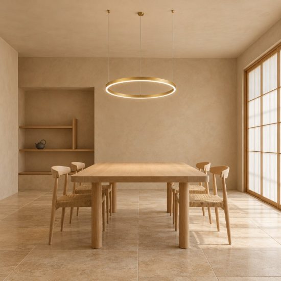 Ideal lux oracle slim lampadario ad anello led 53w 3000k 90cm per soggiorno ottone