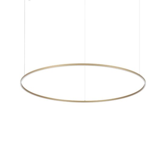 Ideal lux oracle slim lampadario ad anello led 81w 3000k 150cm per soggiorno ottone