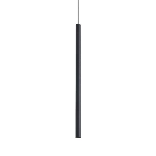 Ideal lux look lampada a sospensione cilindrica led 11,5w 3000k 70cm per cucina nera