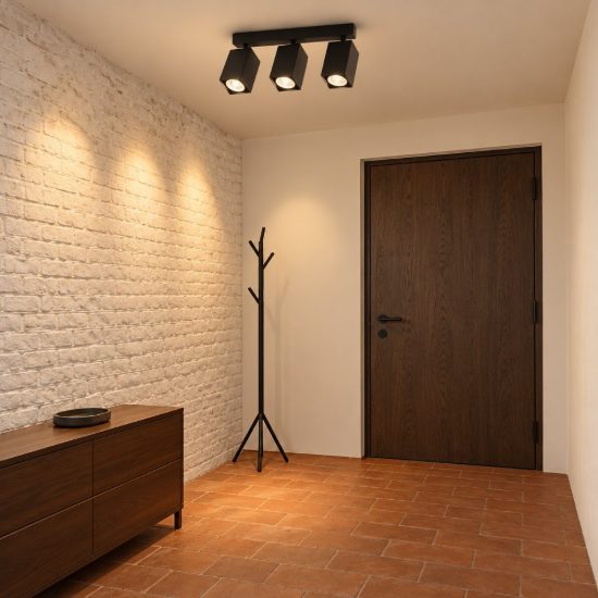 Ideal lux dynamite plafoniera lineare con 3 faretti a sezione quadrata gu10 27,5cm nera