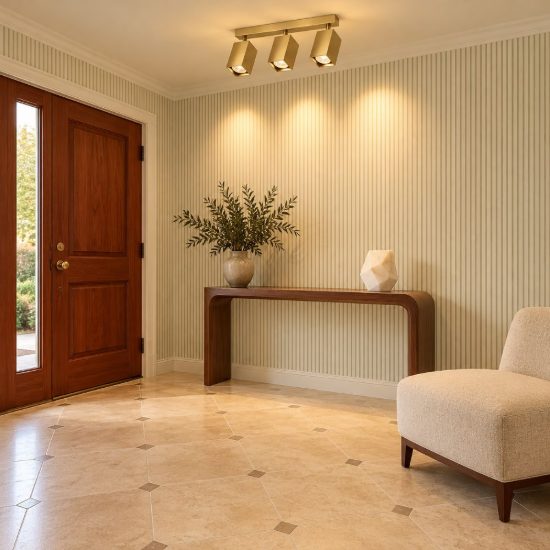 Ideal lux dynamite plafoniera lineare con 3 faretti a sezione quadrata gu10 27,5cm ottone