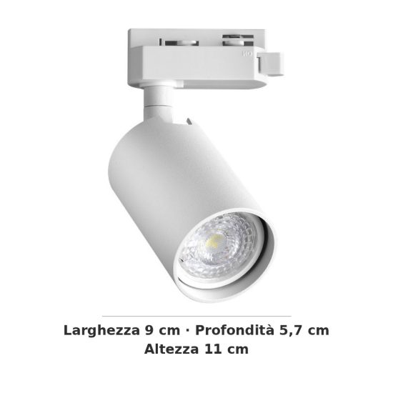 Ideal lux dynamite faretto per binario monofase cilindrico gu10 moderno bianco