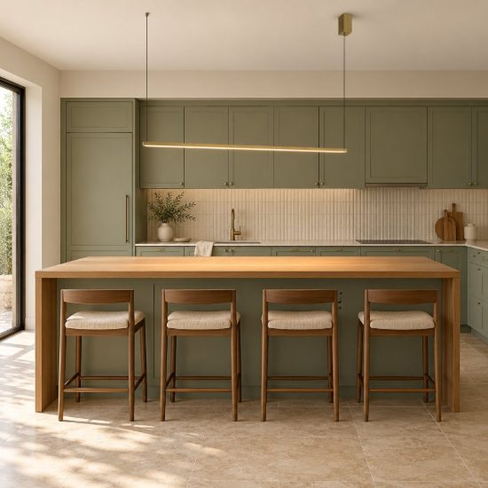 Ideal lux essence lampadario lineare a sezione quadrata led 19w 3000k 115cm per cucina ottone