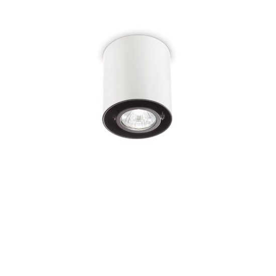 Ideal lux mood faretto da soffitto orientabile cilindrico gu10 led 7w 3000k per corridoio bianco