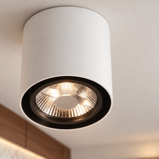 Ideal lux mood faretto da soffitto orientabile cilindrico gu10 led 10w 3000k per ingresso bianco