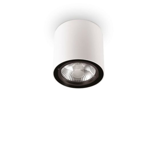 Ideal lux mood faretto da soffitto orientabile cilindrico gu10 led 10w 3000k per ingresso bianco
