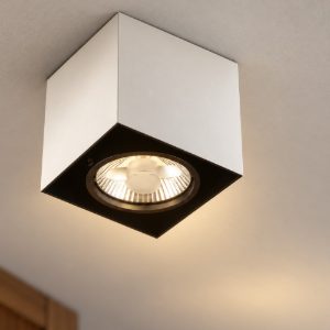 Ideal lux mood faretto da soffitto orientabile squadrato gu10 led 7w 3000k per corridoio bianco