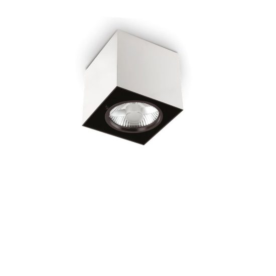 Ideal lux mood faretto da soffitto orientabile squadrato gu10 led 7w 3000k per corridoio bianco