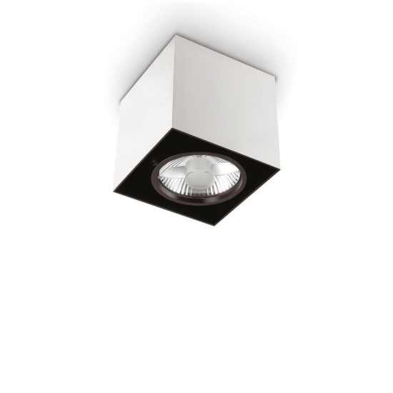 Ideal lux mood faretto da soffitto orientabile squadrato gu10 led 10w 3000k per cucina bianco