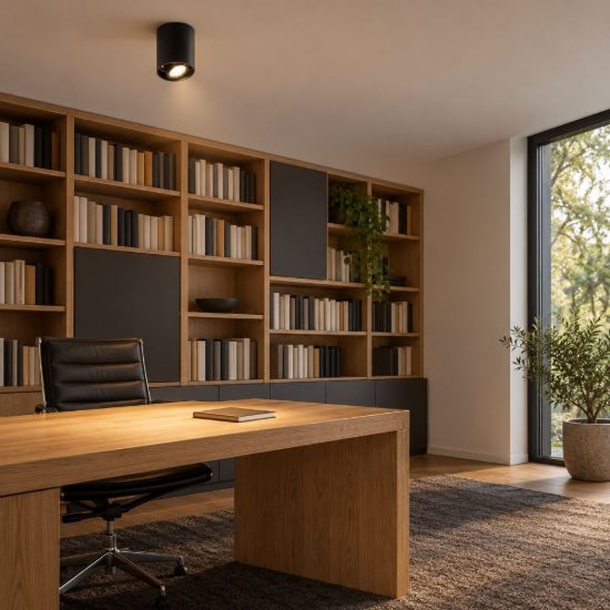 Ideal lux mood faretto da soffitto orientabile cilindrico gu10 led 7w 3000k per corridoio nero