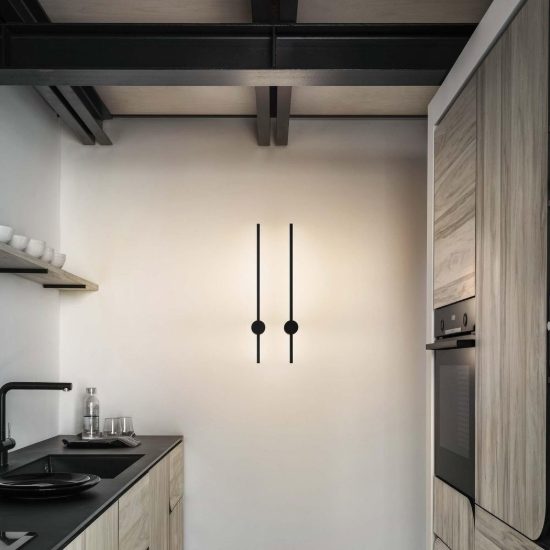 Ideal lux essence applique lineare a sezione tonda led 12w 3000k 75cm per soggiorno ottone
