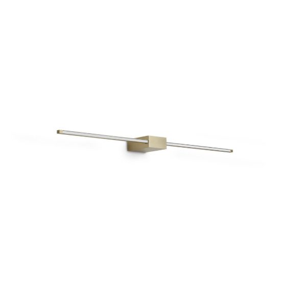 Ideal lux essence applique lineare a sezione quadrata led 12w 3000k 75cm per soggiorno ottone