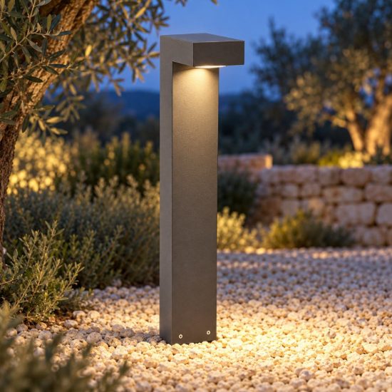 Ideal lux sirio lampione da giardino led 13w 3000k h60cm moderno antracite ip65