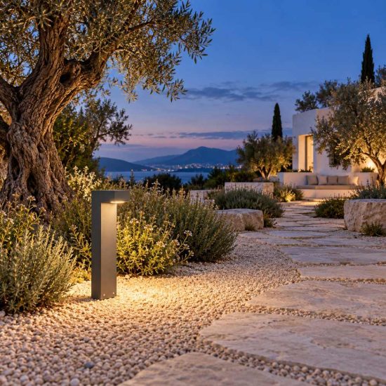 Ideal lux sirio lampione da giardino led 13w 3000k h60cm moderno antracite ip65