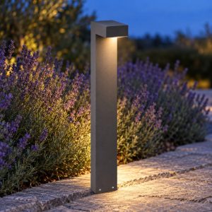 Ideal lux sirio lampione da giardino led 13w 3000k h80cm moderno antracite ip65