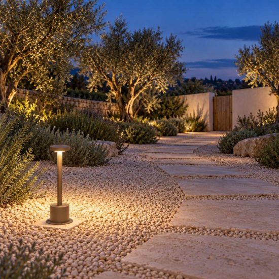 Ideal lux toffee lampioncino da giardino led 8w 3000k d8cm h25cm moderno caffè ip65
