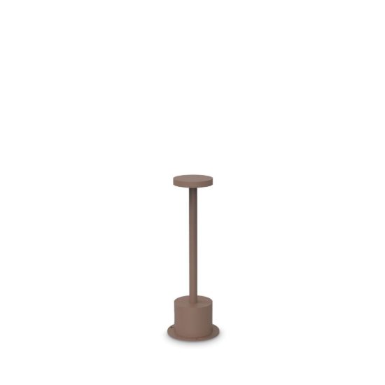 Ideal lux toffee lampioncino da giardino led 8w 3000k d8cm h25cm moderno caffè ip65