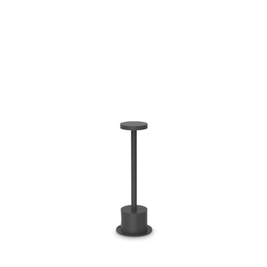 Ideal lux toffee lampioncino da giardino led 8w 3000k d8cm h25cm moderno nero ip65