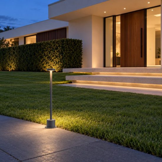 Ideal lux toffee lampioncino da giardino led 8w 3000k d8cm h50cm moderno antracite ip65