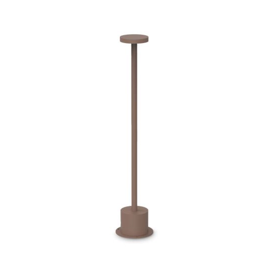 Ideal lux toffee lampioncino da giardino led 8w 3000k d8cm h50cm moderno caffè ip65