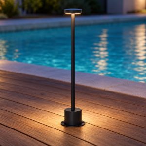 Ideal lux toffee lampioncino da giardino led 8w 3000k d8cm h50cm moderno nero ip65