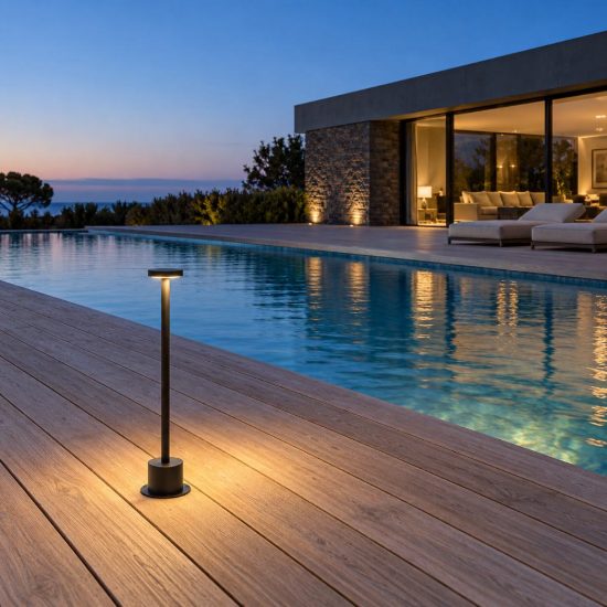 Ideal lux toffee lampioncino da giardino led 8w 3000k d8cm h50cm moderno nero ip65