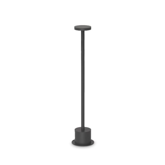 Ideal lux toffee lampioncino da giardino led 8w 3000k d8cm h50cm moderno nero ip65