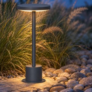 Ideal lux toffee lampioncino da giardino led 11w 3000k d16cm h25cm moderno antracite ip65