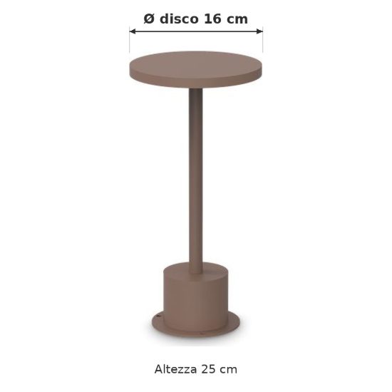 Ideal lux toffee lampioncino da giardino led 11w 3000k d16cm h25cm moderno caffè ip65