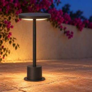 Ideal lux toffee lampioncino da giardino led 11w 3000k d16cm h25cm moderno nero ip65