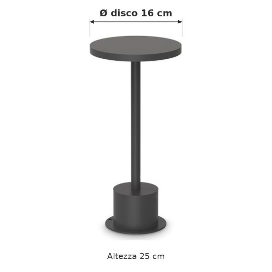 Ideal lux toffee lampioncino da giardino led 11w 3000k d16cm h25cm moderno nero ip65